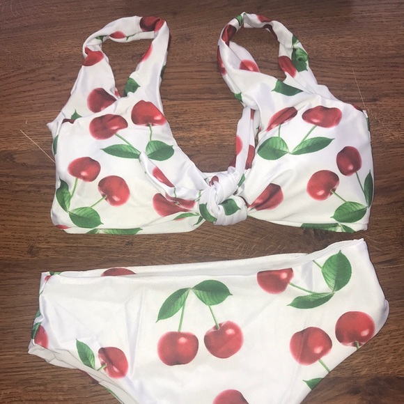 Fruit Print Knot Bikini Set - Picture 6 of 8